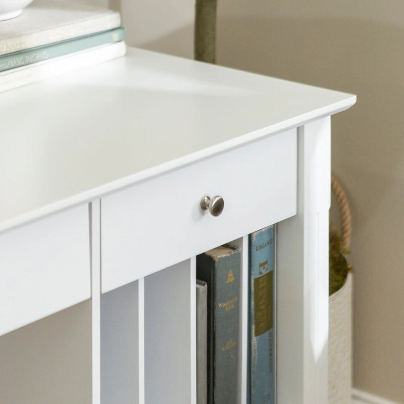 Bureau de rangement informatique de 48 pouces - Blanc