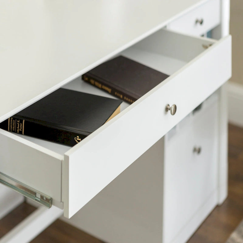 Bureau de rangement informatique de 48 pouces - Blanc