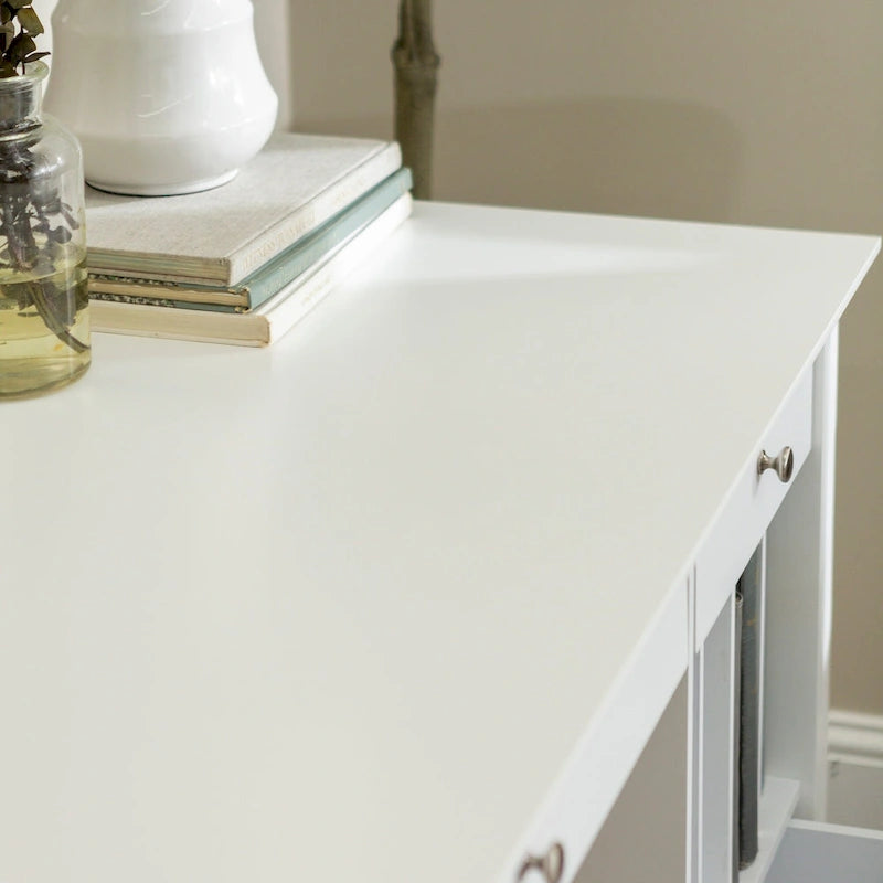 Bureau de rangement informatique de 48 pouces - Blanc