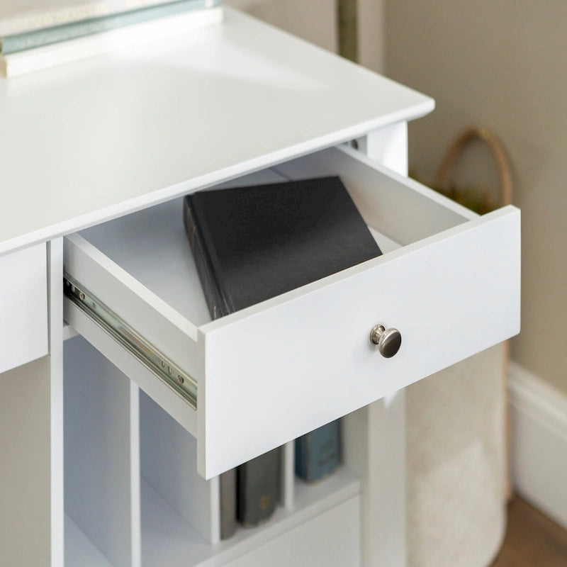 Bureau de rangement informatique de 48 pouces - Blanc