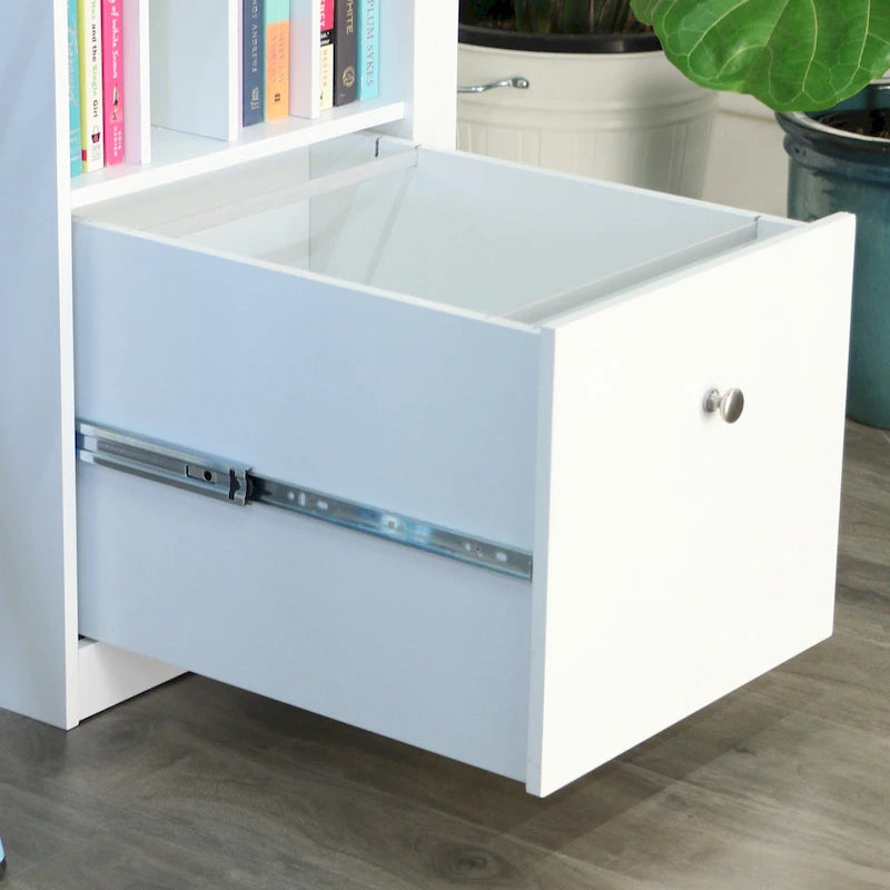 Bureau de rangement informatique de 48 pouces - Blanc