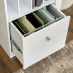 Bureau de rangement informatique de 48 pouces - Blanc