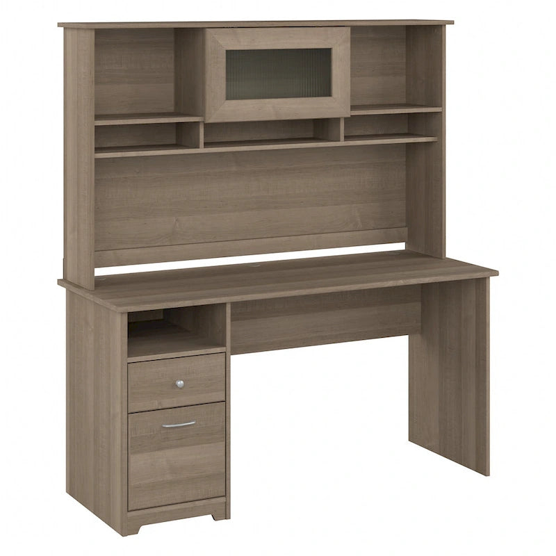 Bureau d'ordinateur Cabot 60W avec étagère en chêne expresso par