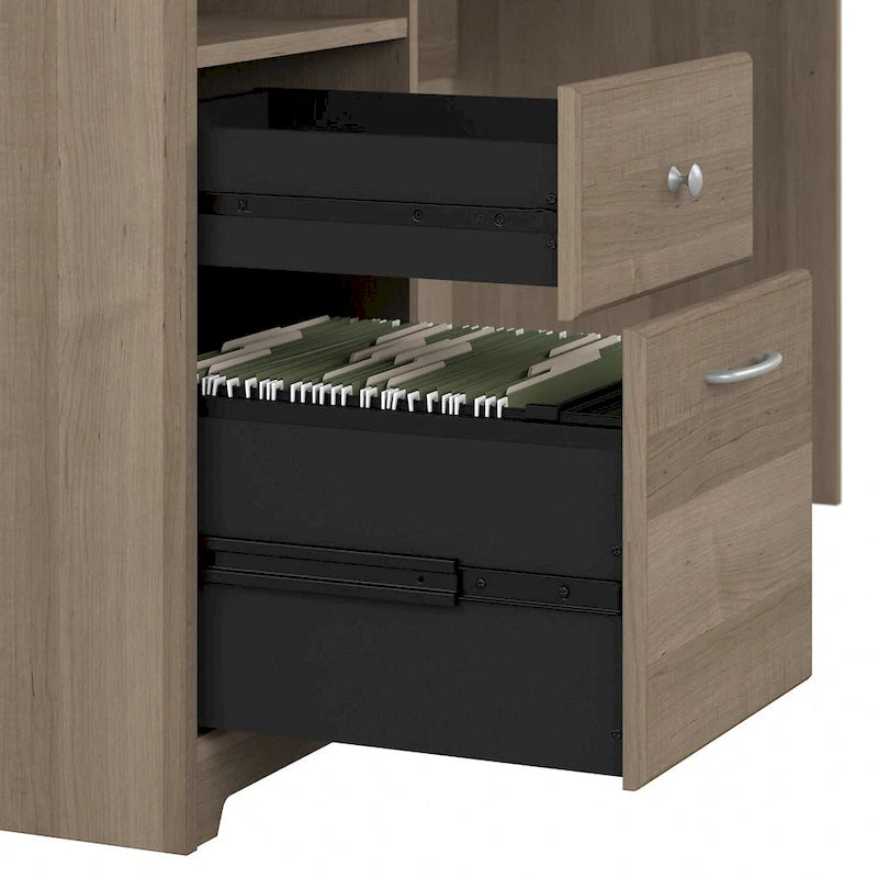 Bureau d'ordinateur Cabot 60W avec étagère en chêne expresso par