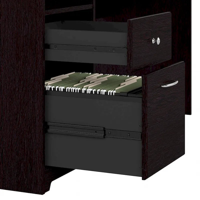 Bureau d'ordinateur Cabot 60W avec étagère en chêne expresso par