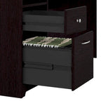 Bureau d'ordinateur Cabot 60W avec étagère en chêne expresso par