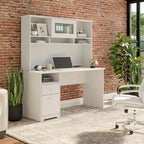 Bureau d'ordinateur Cabot 60W avec étagère en chêne expresso par
