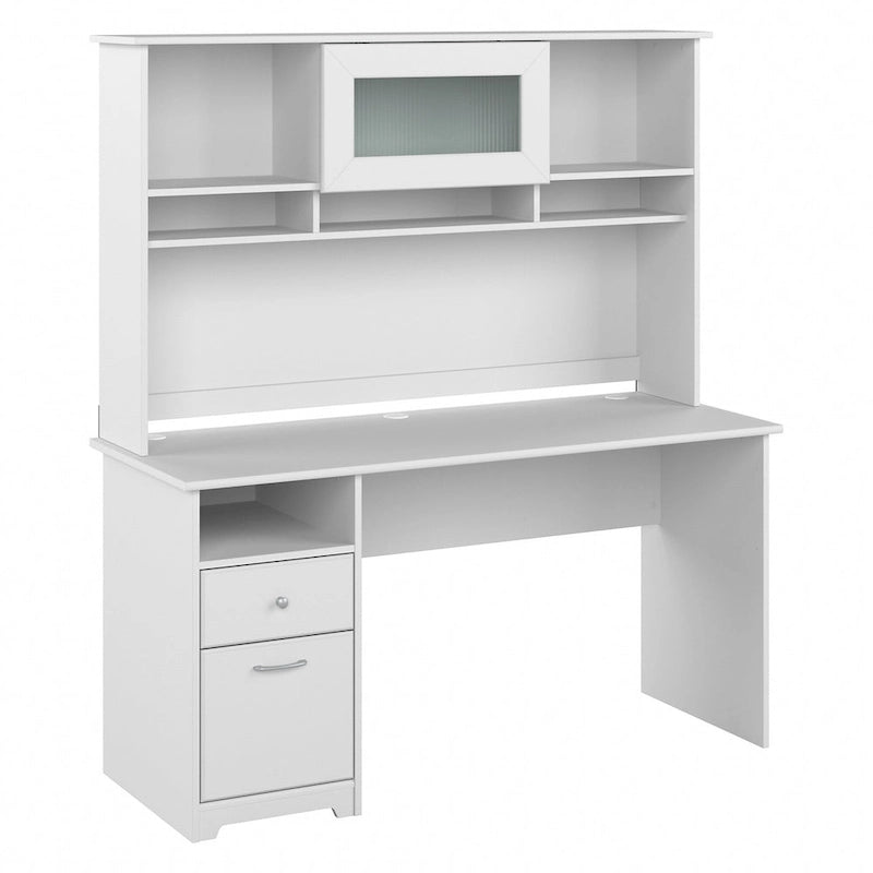 Bureau d'ordinateur Cabot 60W avec étagère en chêne expresso par