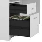 Bureau d'ordinateur Cabot 60W avec étagère en chêne expresso par