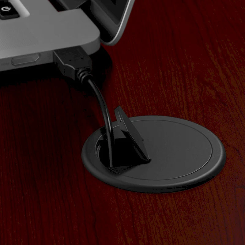 Bureau d'ordinateur Cabot 60W avec étagère en chêne expresso par