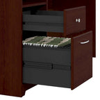 Bureau d'ordinateur Cabot 60W avec étagère en chêne expresso par