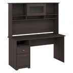 Bureau d'ordinateur Cabot 60W avec étagère en chêne expresso par