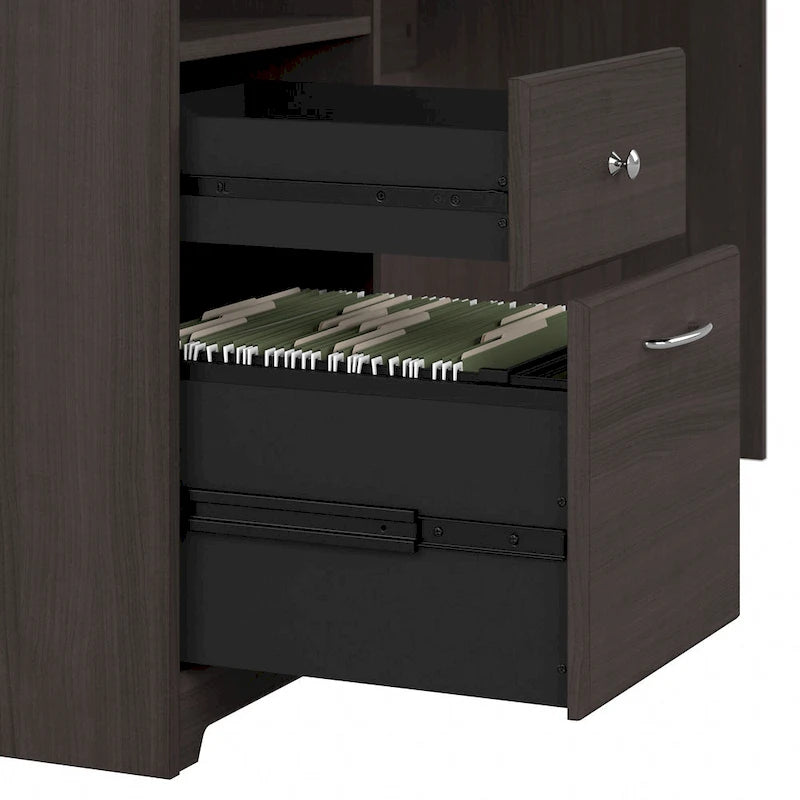 Bureau d'ordinateur Cabot 60W avec étagère en chêne expresso par