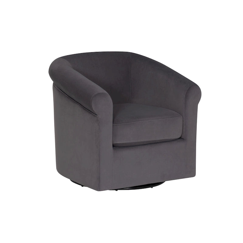 Fauteuil pivotant Moriarty en velours