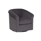 Fauteuil pivotant Moriarty en velours