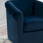 Fauteuil pivotant Moriarty en velours