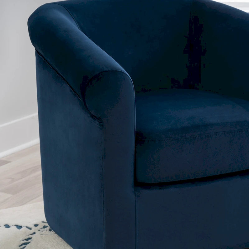 Fauteuil pivotant Moriarty en velours
