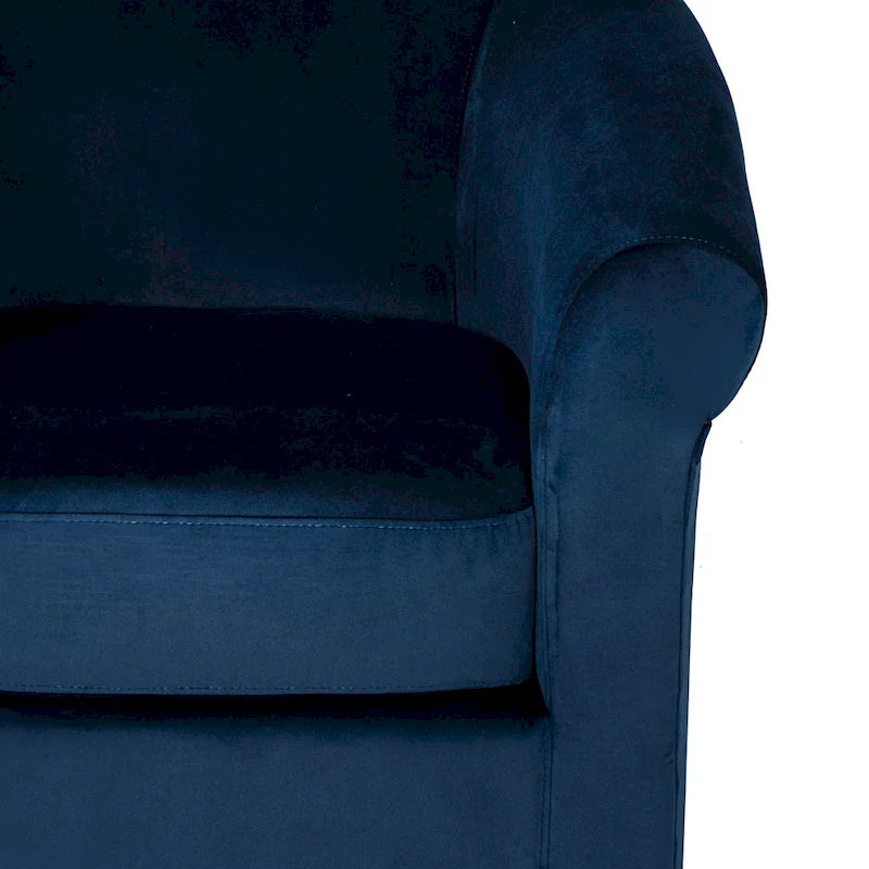 Fauteuil pivotant Moriarty en velours