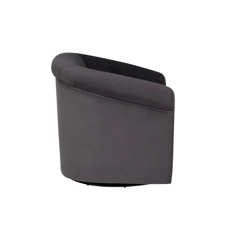 Fauteuil pivotant Moriarty en velours