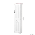 Meuble de buanderie avec portes et 1 tiroir, panier à linge basculant, étagère réglable, armoire à linge