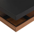 Table basse rotative 360° moderne avec 3 plateaux détachables, table basse à 2 niveaux avec rangement pour salon