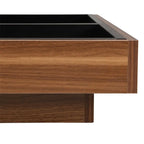 Table basse rotative 360° moderne avec 3 plateaux détachables, table basse à 2 niveaux avec rangement pour salon