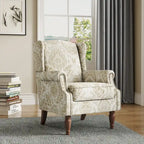 Fauteuil d'appoint rembourré avec clous décoratifs