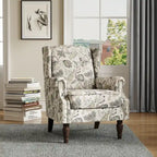 Fauteuil d'appoint rembourré avec clous décoratifs