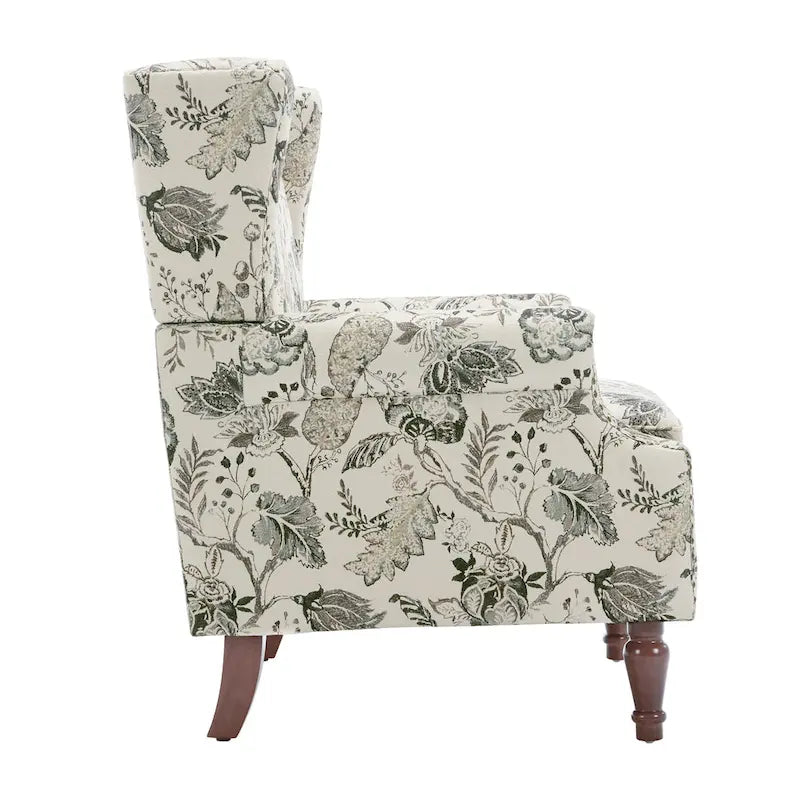 Fauteuil d'appoint rembourré avec clous décoratifs