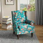 Fauteuil d'appoint rembourré avec clous décoratifs