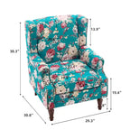 Fauteuil d'appoint rembourré avec clous décoratifs
