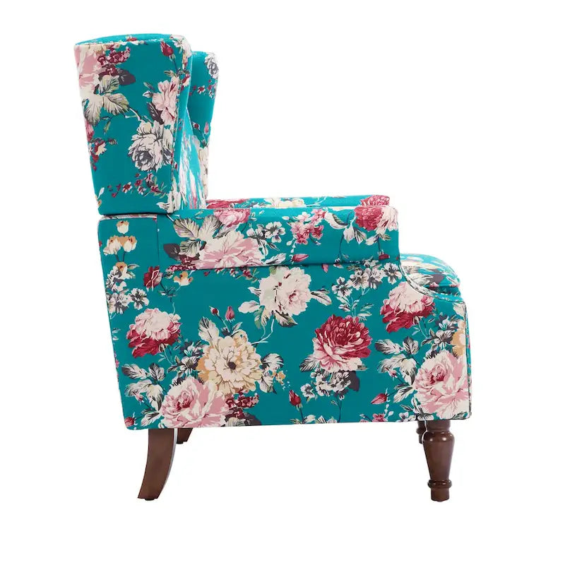 Fauteuil d'appoint rembourré avec clous décoratifs