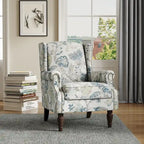 Fauteuil d'appoint rembourré avec clous décoratifs