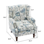 Fauteuil d'appoint rembourré avec clous décoratifs