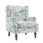 Fauteuil d'appoint rembourré avec clous décoratifs