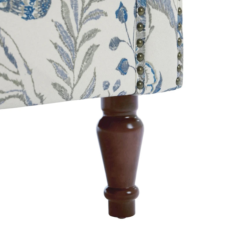 Fauteuil d'appoint rembourré avec clous décoratifs