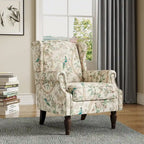 Fauteuil d'appoint rembourré avec clous décoratifs