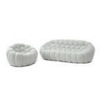 Canapé Bulle capitonné en tissu nid d'abeille 3D, 2 pièces, canapé 3 places et canapé simple pour salon