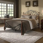 Lit en métal Cesky Graceful Scroll, couleur bronze
