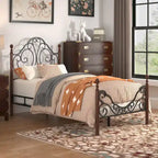 Lit en métal Cesky Graceful Scroll, couleur bronze