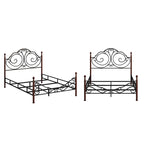Lit en métal Cesky Graceful Scroll, couleur bronze