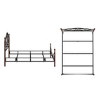 Lit en métal Cesky Graceful Scroll, couleur bronze