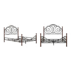 Lit en métal Cesky Graceful Scroll, couleur bronze