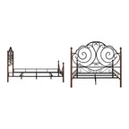 Lit en métal Cesky Graceful Scroll, couleur bronze
