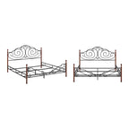 Lit en métal Cesky Graceful Scroll, couleur bronze