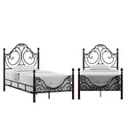 Lit en métal Cesky Graceful Scroll, couleur bronze