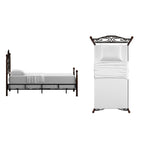 Lit en métal Cesky Graceful Scroll, couleur bronze
