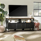 Meuble TV rustique à 3 tiroirs de 152 cm