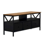 Meuble TV rustique à 3 tiroirs de 152 cm