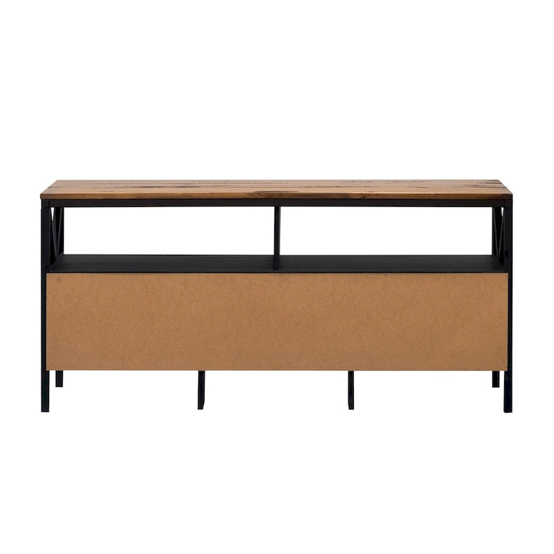 Meuble TV rustique à 3 tiroirs de 152 cm
